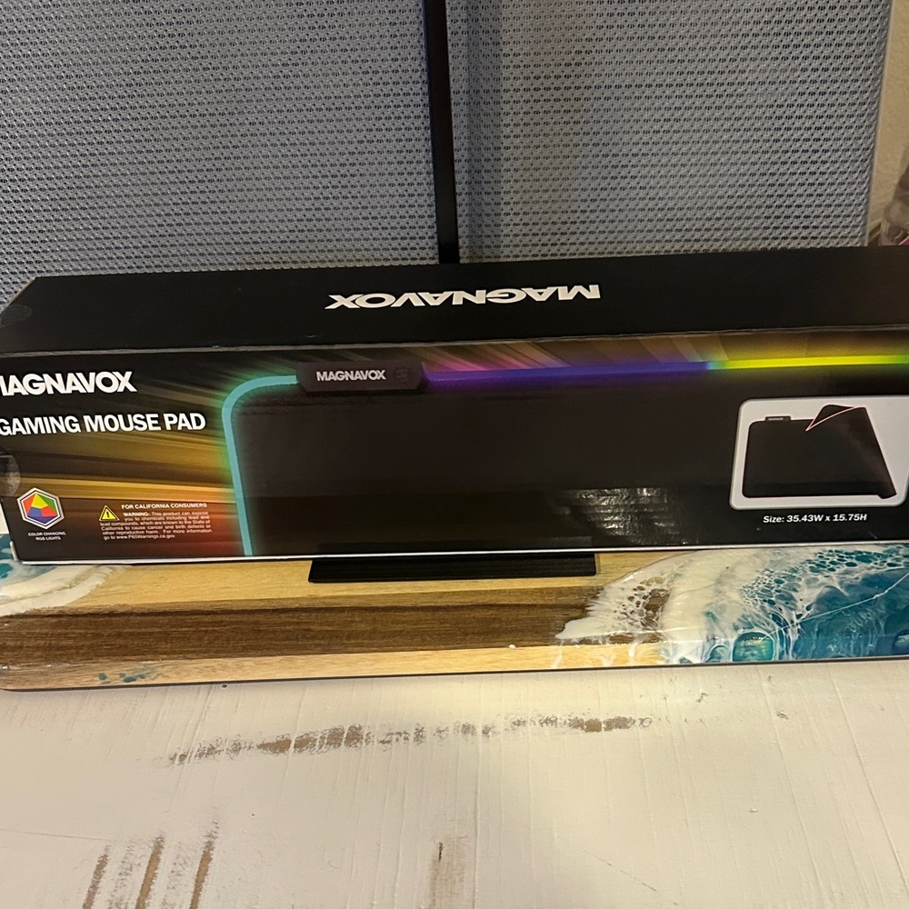 Magnavox Black RGB Gaming Mouse Pad